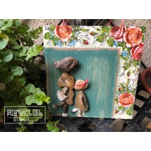 HAND-MADE- Anya-lánya kavicskép