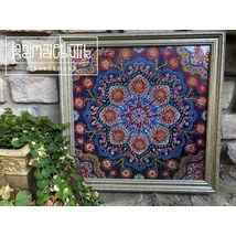 HAND-MADE-Gyémántszemes-mandala kép