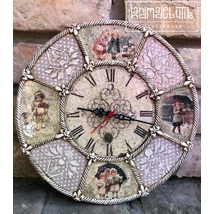 Kézzel készített Vintage óra- kartonlapokból- *Eredetiség igazolással