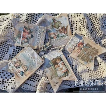 Karácsonyi hangulatú girland (zászlók) kartonból