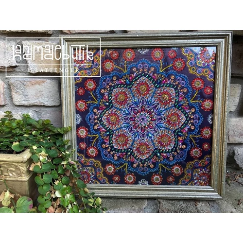 HAND-MADE-Gyémántszemes-mandala kép