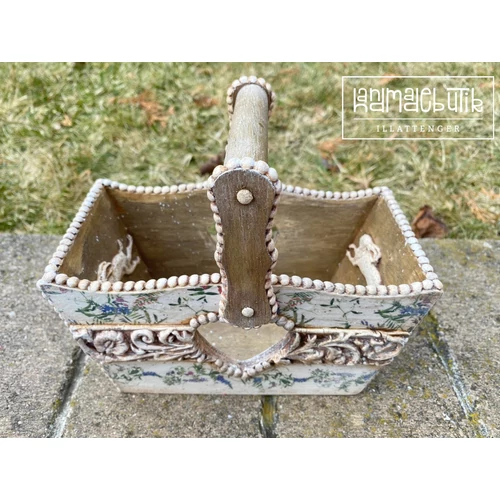 Húsvéti kosárka fa dekoráció-hand made
