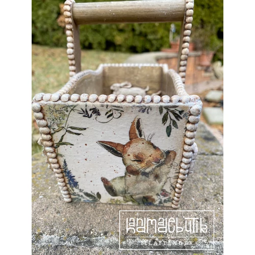 Húsvéti kosárka fa dekoráció-hand made